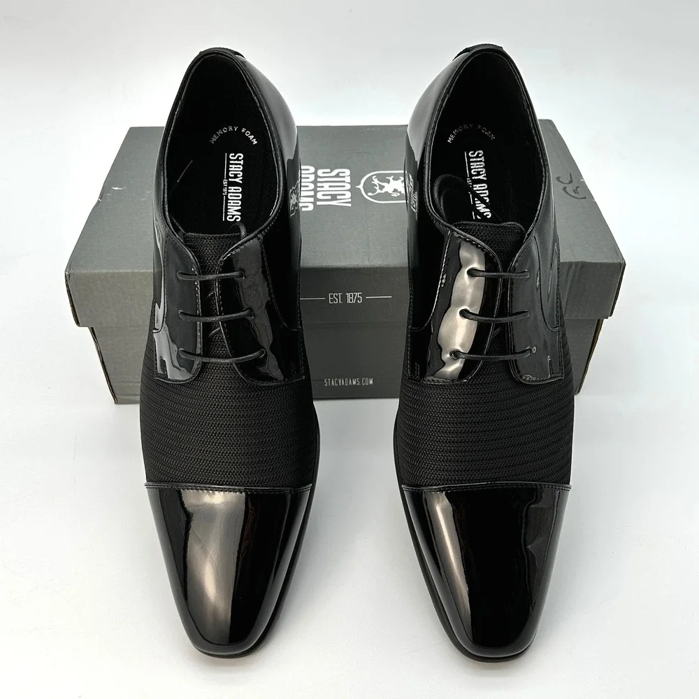 Stacy Adams Pharaoh Cap Toe Oxford‎ Size 15 Mens Dress Shoes Black Formal NEW